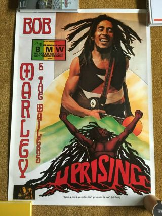 Bob Marley Uprising 24 " X 34 " Vintage Tour Poster Rare