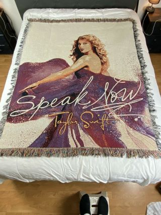 Rare Taylor Swift Speak Now Multicolored Tapestry Throw Blanket 60”x50”