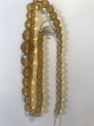 Vintage Quality Yellow Austrian Crystal Beads