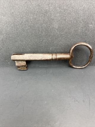 Antique? Vintage? Large Solid Metal Heavy Skeleton Jail Prison Key 5 " Long