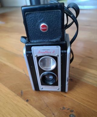 Vintage Antique Kodak Duaflex Ii 2 Film Camera With Kodet Lens With Strap