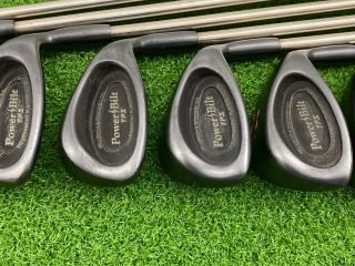 RARE PowerBilt Golf TPS Black Oxide Iron Set 3 - PW Right Handed Steel STIFF 3