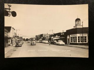 Antique Real Photo Postcard C1953 Street Mathews Bowling East Tawas,  Mi (21824)