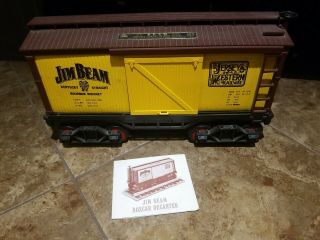 Vintage Jim Beam Train Box Car Decanter Rare Empty Yellow