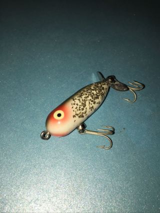 VINTAGE Heddon Tiny Torpedo Fishing lure Great Silver Flash color scale 2