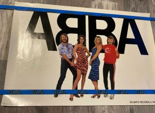 Rare Vintage Abba Promo Poster 30x20 Very Hard To Find