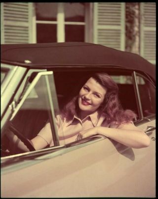 Rita Hayworth Rare Vintage Pose In Classic Car 1940 