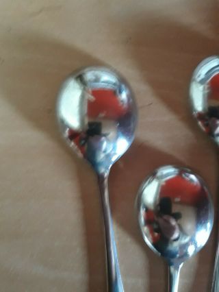 Dessert Soup Spoons x 7 Vintage Silver Plated EPNS Dessert or Soup Spoons A1 3