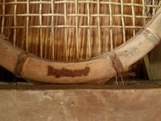 Vintage Antique William Bancroft Wood Badminton Racket with Antique Frame 3
