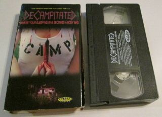 Decampitated Vhs Video Tape Troma 1998 Horror Comedy Gore Camp Slasher Rare Oop