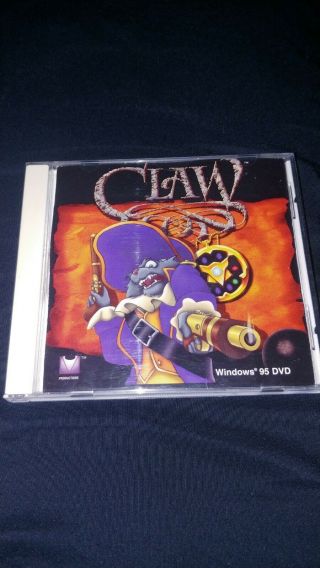 Ultra Rare Captain Claw Dvd Pc Game,  Case And Front Slip Cover