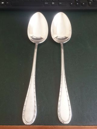 Antique Vintage Silver Plated Large Serving Spoons Centaur 90 Hallmark