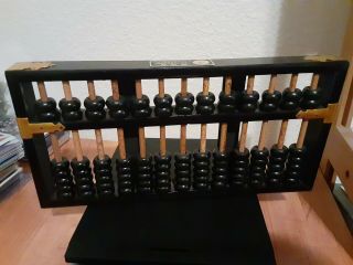 Vintage Lotus Flower Brand Abacus 13 Wooden Rods 91 Beads Rare Antique Find