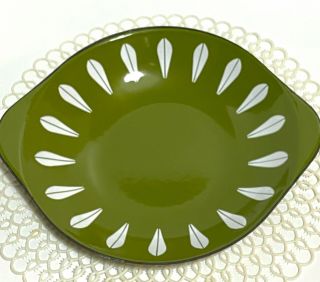 Rare Vintage Cathrineholm Green Lotus Scampi Bowl Plate Dish Mid Century.