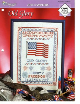Old Glory Sampler - Leaflet - Counted Cross Stitch Vintage 1998
