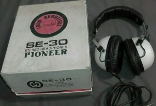 Vintage Rare Stereo Headphones Pioneer Se - 30 Loud Cerwin Vega Made In Japan Box