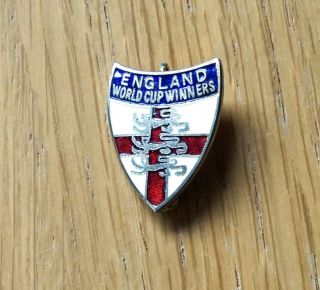 Rare Old 1966 England Football World Cup Winnners Enamel Brooch Pin Badge