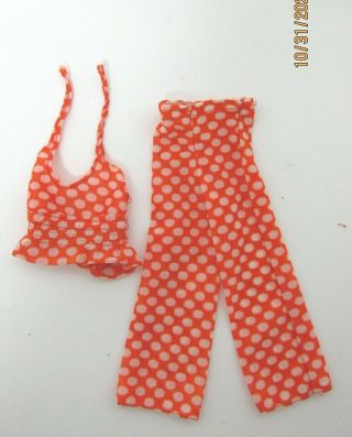 Vintage Barbie Best Buy 7813 Red Polka Dot Top & Pants Outfit Only