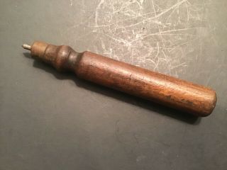 Antique Wood Handle Awl Tool Punch Scribe Leather Work Vintage Old 4” :