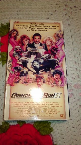 Cannonball Run Ii Vhs Vcr Video Tape Movie Burt Reynolds Rare