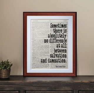 The Green Mile Stephen King Quote Dictionary Page Art Print Wall Gift