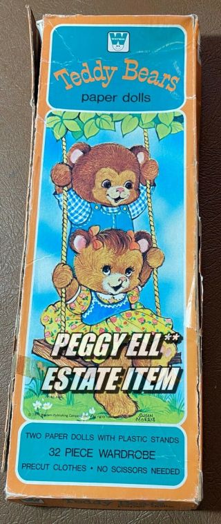 1979 Whitman " Teddy Bears Paper Dolls " Bears Teddy & Tandy Set 7409c - 20