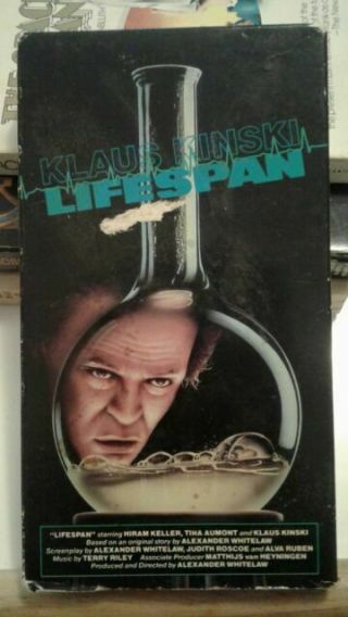 Lifespan Vhs Rare/oop 1974 Vestron Video Klaus Kinski Horror Vhs