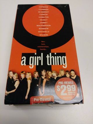 A Girl Thing (vhs,  2 - Tape Set) Rare All - Star 2001 Showtime Movie W/ Mia Farrow