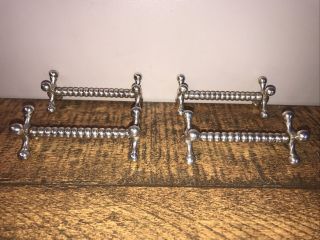 4 Antique/ Vintage Silver Plated Cutlery Rests.  Christmas Table