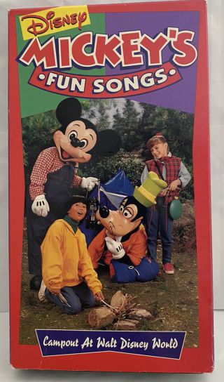 Disney Vhs Mickey’s Fun Songs Campout At Disney World 2600 Approx.  30 Min “rare”