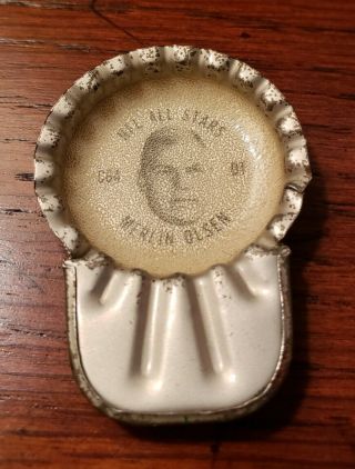 1965 Coca Cola Sprite Merlin Olsen Los Angeles Rams Lift - Top Bottle Cap Nfl Rare