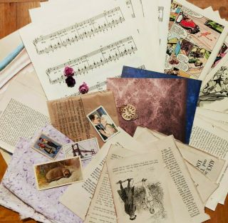 Vintage Music 45 Pc Bundle Scrapbooking Journalling Papercrafting Ephemera