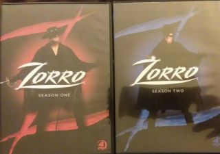 Zorro Dvd Complete Seasons 1 & 2 A&e Rare Vg,