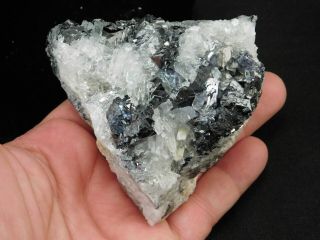 A Big Very Rare Sphalerite Galena and Quartz Crystal Cluster Colombia 487gr 3