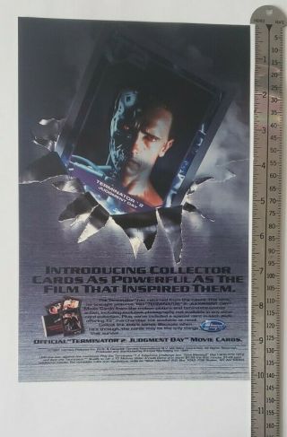 Terminator 2 Judgment Day Trading Card Rare Print Advertisement