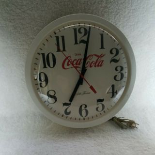 Rare Vintage Coca Cola Seth Thomas Electric Wall Clock