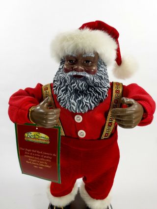 Rare 1998 Jingle Bell Rock Santa Collectible African American Edition 1 “nice”