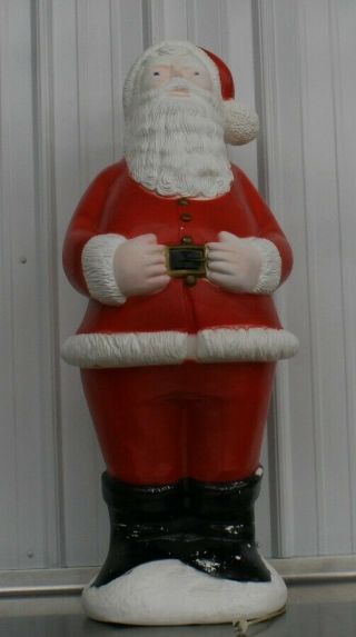 Rare Vintage Tpi Blow Mold Nativity 41 Santa Claus Big Jolly Belly Yard Decor
