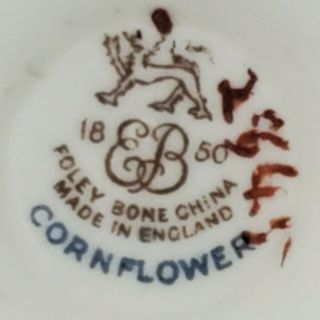 Vintage EB Foley Cornflower Blue Tea Cup Bone China England Flower, 2