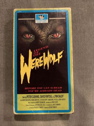 Legend Of The Werewolf (vhs) Rare 1975 Horror