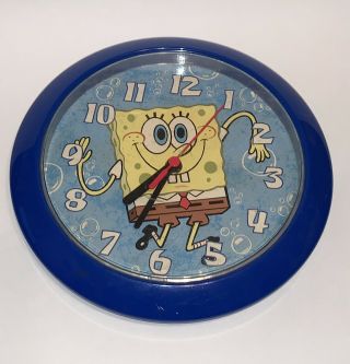 Rare 2002 Plastic Spongebob Squarepants Kids Wall Clock