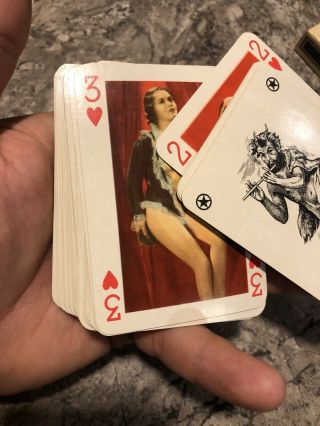 Vintage Rare Playing Cards Girls Nude Poker Blackjack Complete 3
