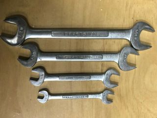 Rare Vintage Craftsman British Whitworth Open End Wrench Set =v= Forged In Usa