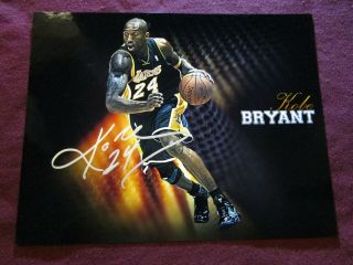 Kobe Bryant Rare Great 11 X 8 Photo Signed,