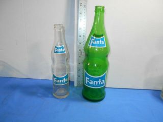Rare 1960s Fanta Soda Emerald Green 26 Ounce Bottle Canada By Coca - Cola