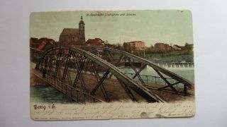 Penig,  Muldenbrucke,  Posted 1900 To U.  K.  Antique Ottmar Zieher Postcard.