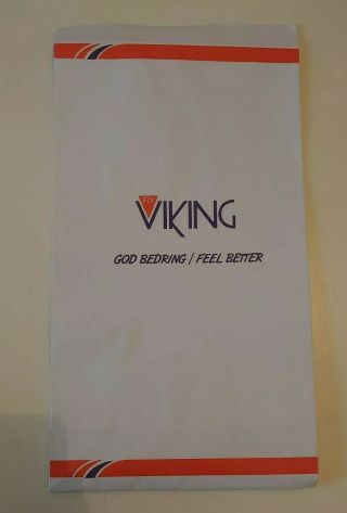 Fly Viking Airline Rare Air Sickness Bag