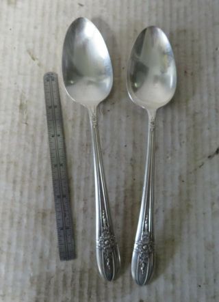 2 Wm Rogers Mfg Co Extra Plate Is Triumph Serving Spoons 1941