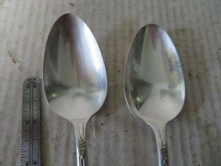 2 Wm Rogers Mfg Co Extra Plate IS TRIUMPH Serving Spoons 1941 2