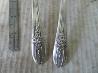 2 Wm Rogers Mfg Co Extra Plate IS TRIUMPH Serving Spoons 1941 3